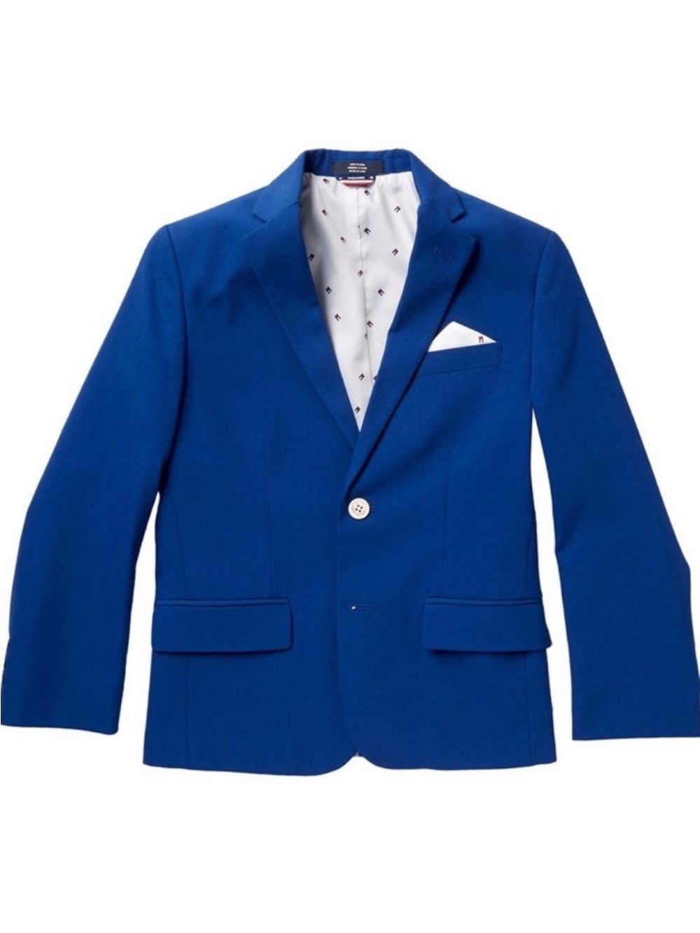 Tommy Hilfiger Stretch Harbor Saxony Blue Blazer Boys 16 NEW